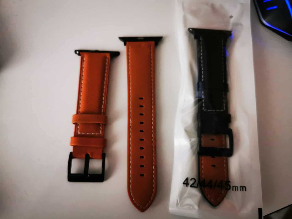 Curea piele barbati pt ceas Apple Watch 42 44 45 49 mm bratara