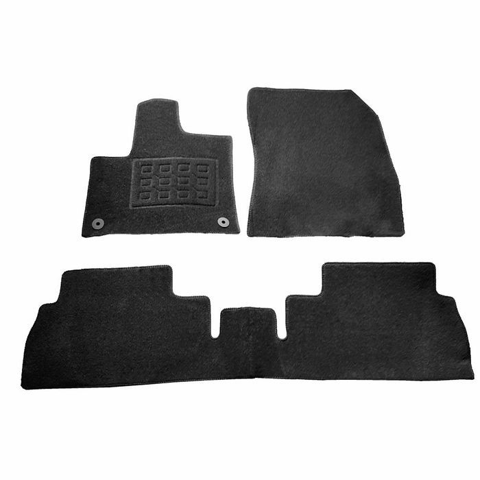 Covorase mocheta Citroen Berlingo, Opel Combo E, Peugeot Rifter, 5 Usi, 2018-prezent, Fixare Rounda, Negre, set de 3 Buc