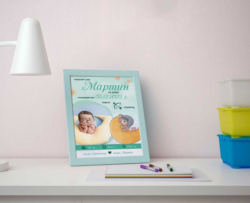 Персонализирани постери за бебета