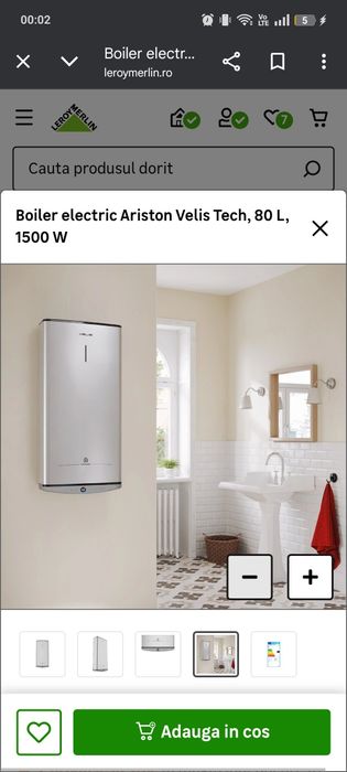 Vând boiler Ariston 80L, nou, dar fara ambalaj