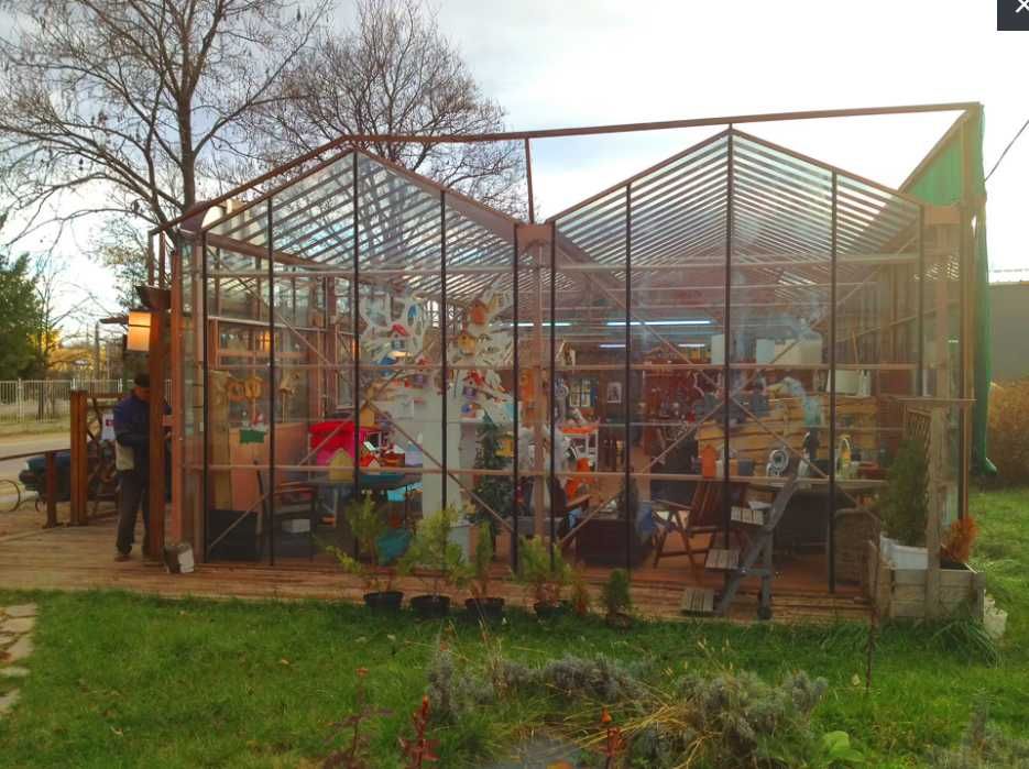 Стъклена оранжерия 120 кв.м. Алуминии