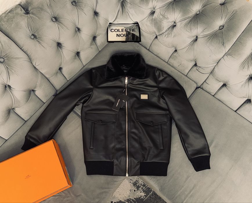 geaca barbati Piele ecologica Dolce Gabbana