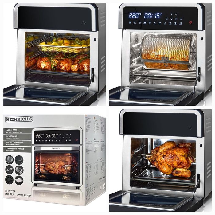 Еър Фрайър / Мини фурна 14 литра,пиле на грил,кошница за картофи