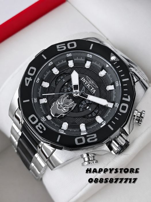 INVICTA Marvel Black Panther Limited edition 48 mm, Инвикта нов мъжки часовник
