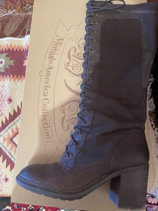 Осений сапоги кожаный