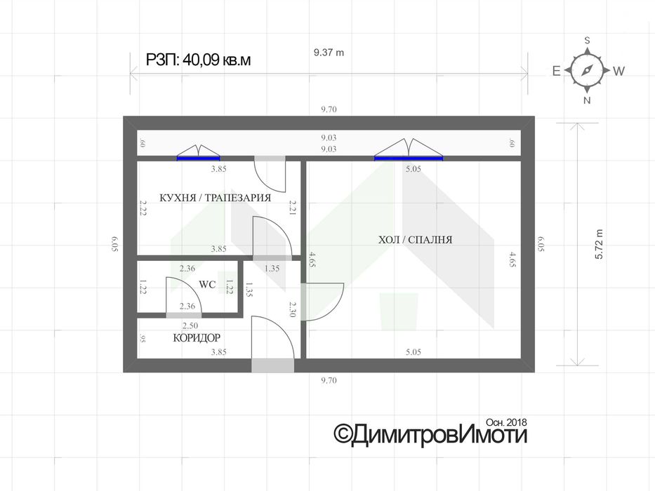 Продава се Едностаен апартамент в Нови пазар - 40 кв.м за 850 €/кв.м - Снимка #12
