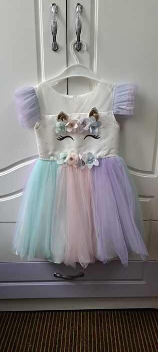 Платье для девочки единорожка