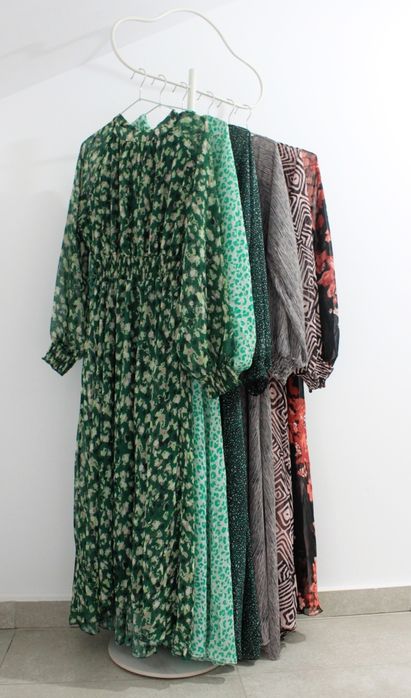 Rochie verde cu etichetă