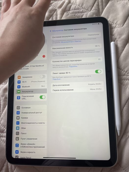 Айпад а16 256гб 99% емкость