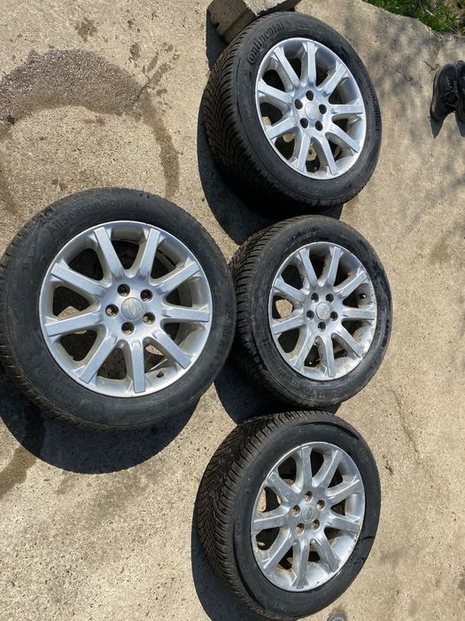 Vând jante LAND ROVER pe 18 cu tot cu cauciucuri noi Continental 225/55/18r V