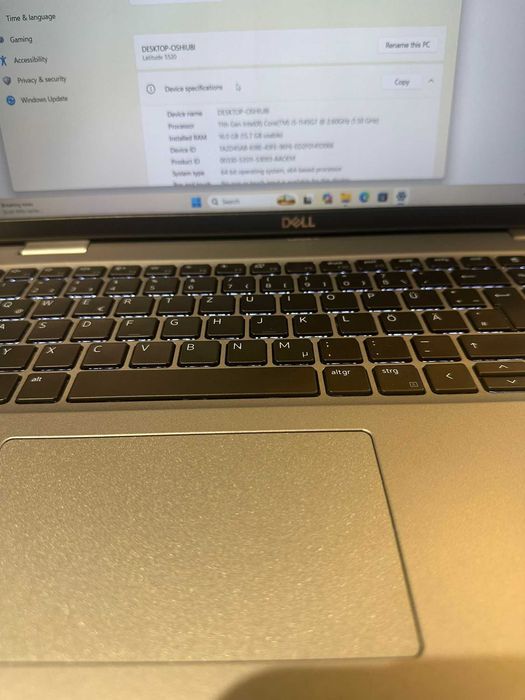 Dell Latitude 5520 i5-1145G7-16Gb Ram-512Gb ssd