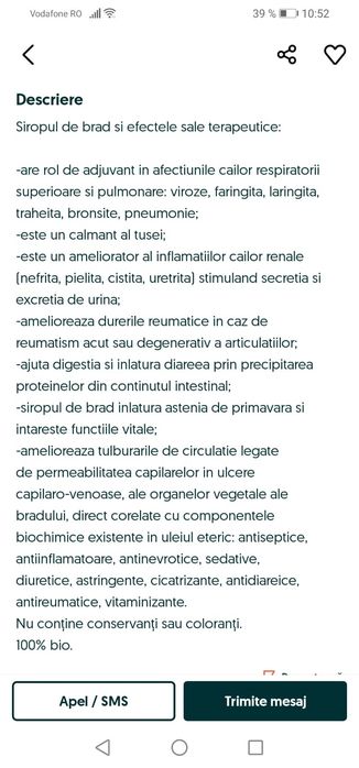 Vând sirop de muguri și conuri de brad