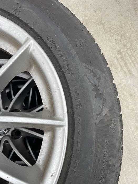 Jante 17 originale bmw x3 , 5x120 , anvelope iarna 225 60 17 dot 2024