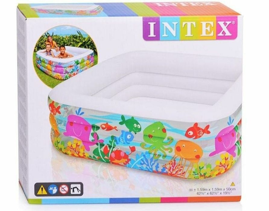 Бассейн Аквариум квадратный! 159 см ×159 см ×50см