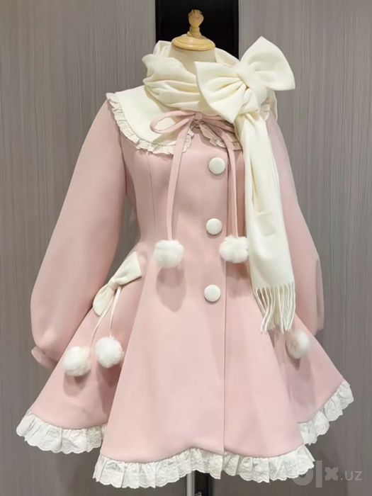 Y2K Пальто зимнее японское Lolita fashion