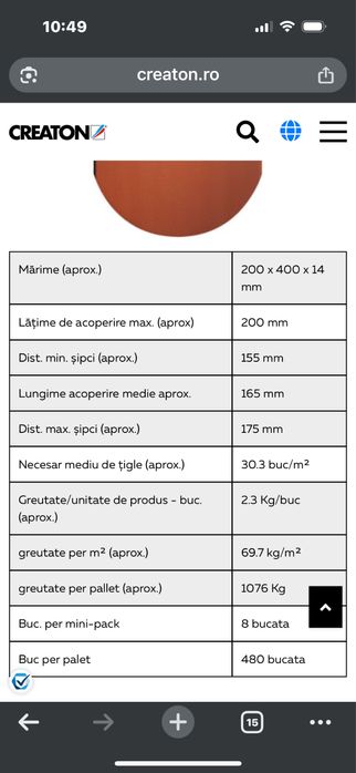 Tigla Creaton Biber natur