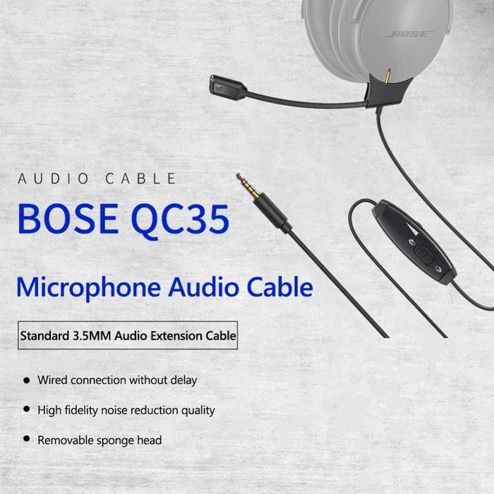 Set 2 bureti+Banda+Microfon Gaming/Office pentru casti Bose QC35 I/II