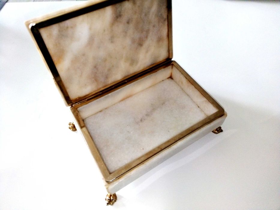 Стара мраморна кутия + голям масивен пепелник