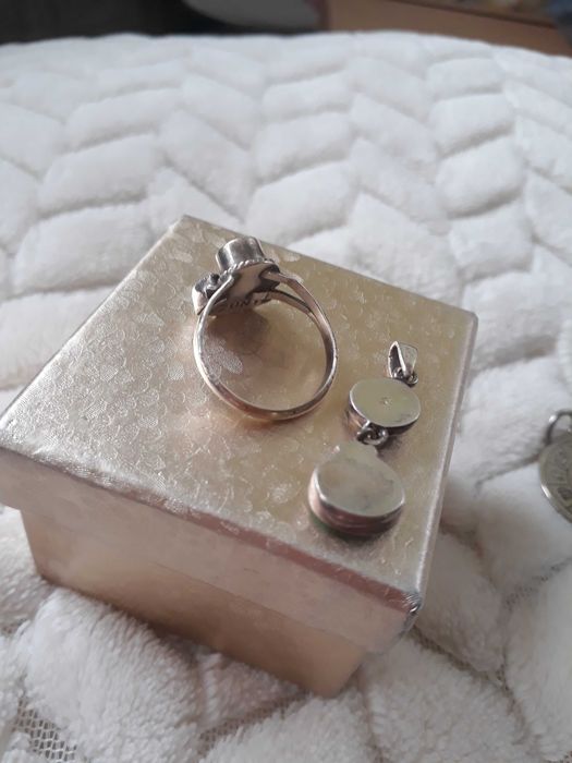 Pandativ argint si inel Navajo turcoaz