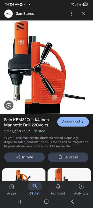 Bormasina,freza magnetica Fein KBM 32 Q