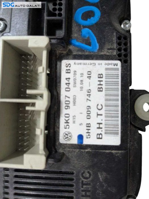 Panou Modul Unitate Comanda AC Aer Conditionat Clima Climatronic Volkswagen Passat B6 2005 - 2010 Cod 5K0907044 BS 5HB00974640 [L6958]
