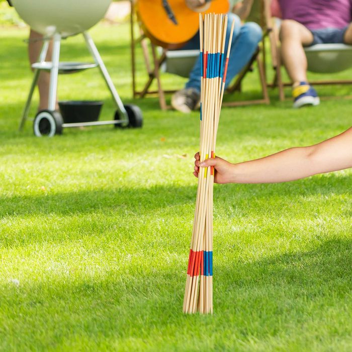 Joc Mikado (Marocco) gigant Relaxdays, cu bete din bambus 90cm