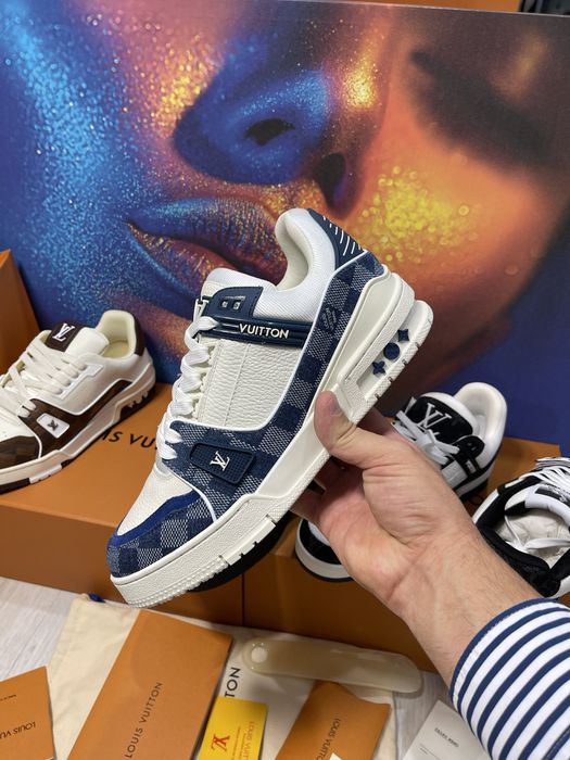 Adidasi Louis Vuitton piele naturala Full Box colectie noua Premium