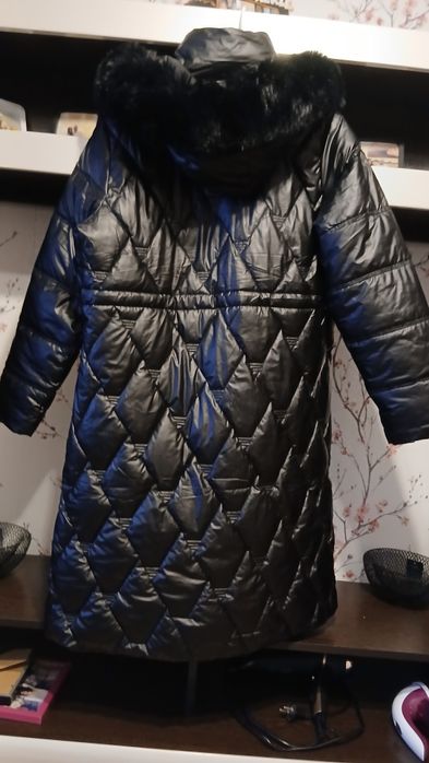 Geacă lungă din fâș penyru dame