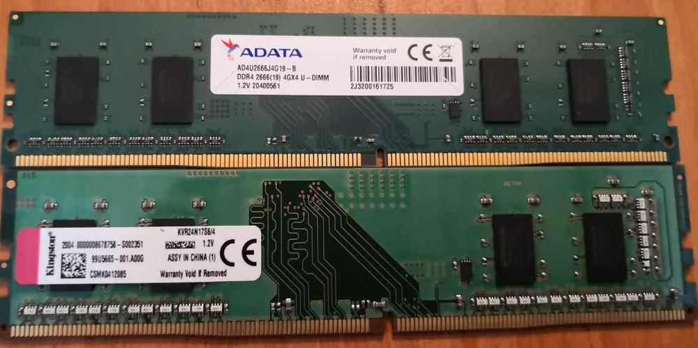Рам памет за декстоп компютър 2х4 гб DDR 4