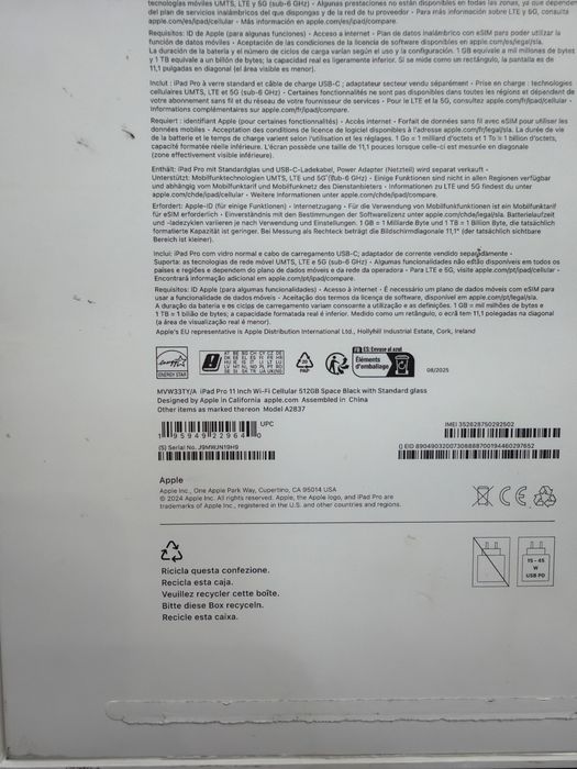 MrsAmanet: ipad pro 11th 512 gb wifi celular m4