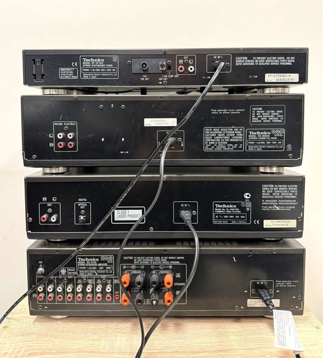 Ретро аудио система  TECHNICS - усилвател, сд плеър, дек и тунер