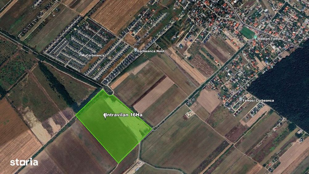 Teren intravilan 16 Ha, tangent DR4, acces dublu la asfalt