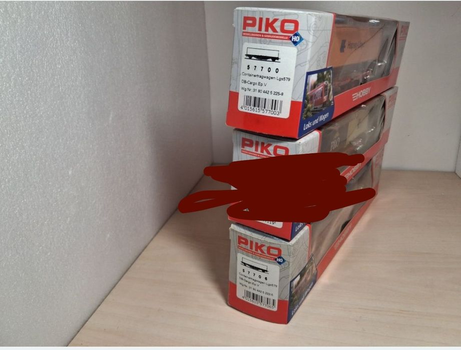 Piko  vagoane port container trenulet electric scara H0