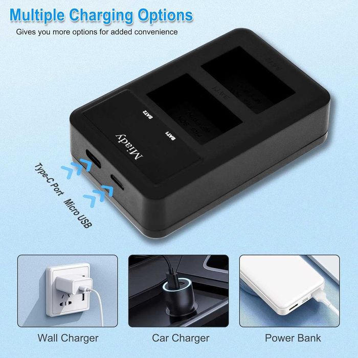 Miady Комплект от 2 резервни зарядни устройства за Sony