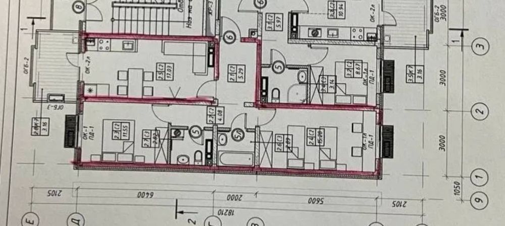Продается 3х ком квартира, ЖК Oz Makon, ор-р: Фаргона Йули, 62,10м²