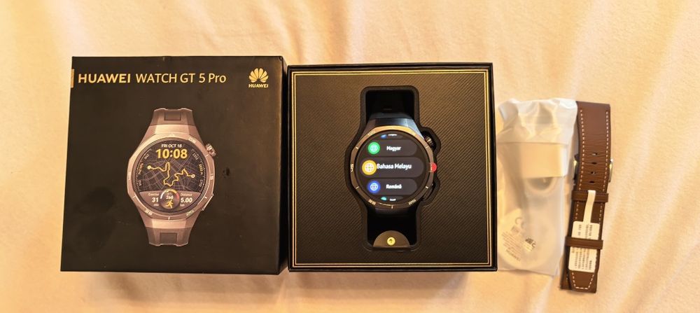 Huawei GT 5 Pro negru +cadou  brățară noua originala piele maro