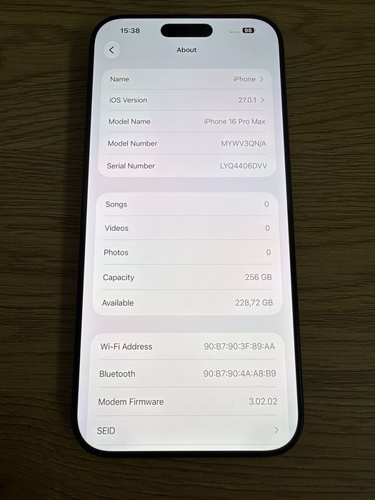 iPhone 16 Pro Max 256GB – Black Titanium