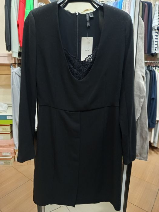 Черный платье от манго