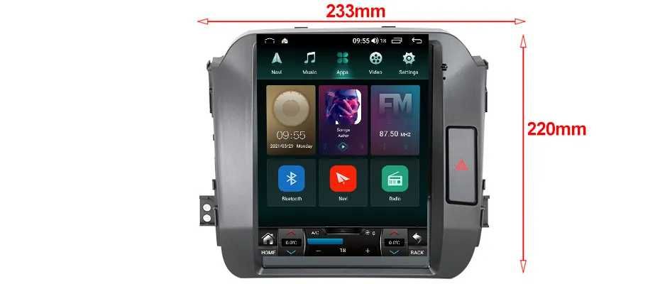 Navigatie Android TESLA Kia Sportage 2010 2016 1/6 Gb Ram Waze CarPlay