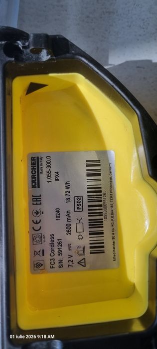 Mop electric Karcher cu acumulator