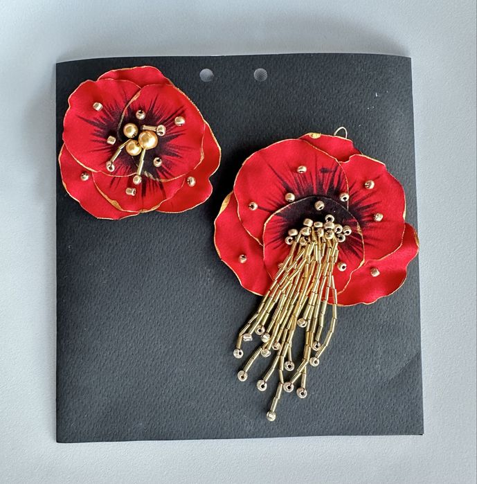 Cercei rosii LaLuna handmade