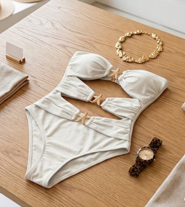 (S) Costum de baie intreg Seychelles White