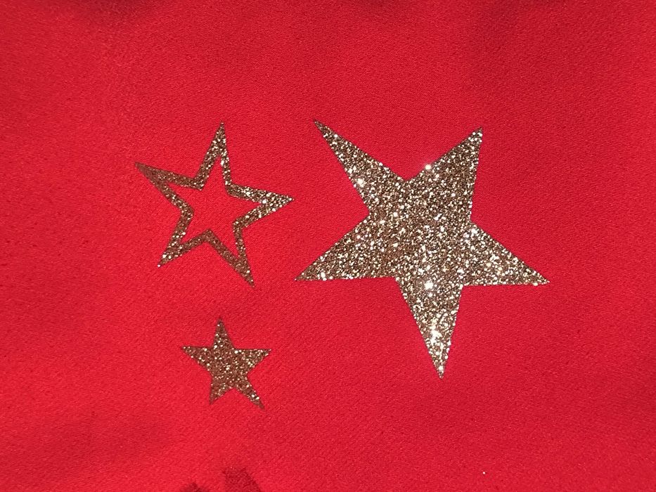 Детска червена рокля и черно болеро размер 128