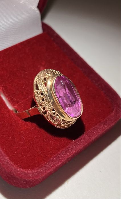 Антиквариат, Кольцо золотое СССР 583 проба