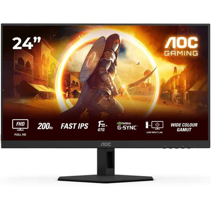 Monitor LED AOC Gaming AGON 24G4HRE 23.8 inch FHD IPS 0.5 ms 200 Hz HDR G-Sync Compatible