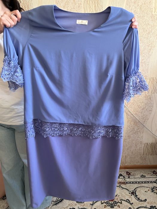 Платье синее б/у