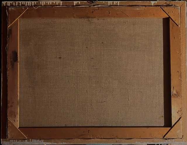 IMPECABIL! SUPERB! Tablou VECHI, AUTENTIC Ulei/pz Mare:80x60cm+R Semna