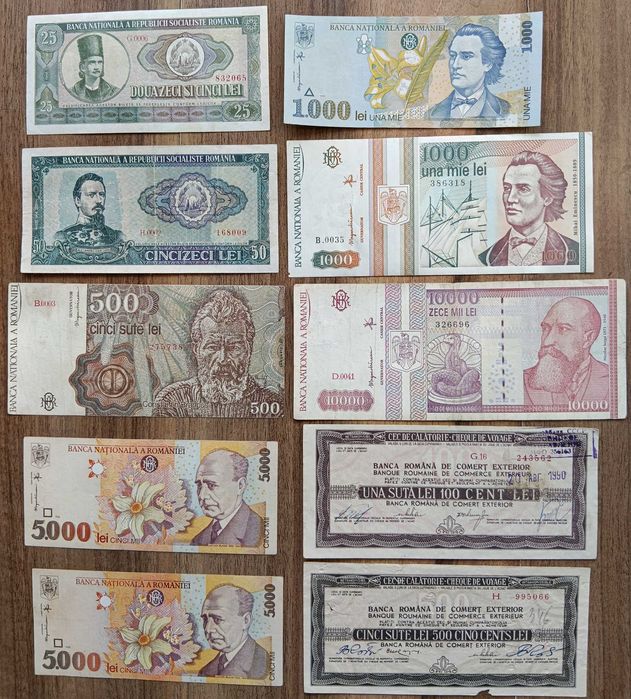 Bacnote românești, se vând la lot