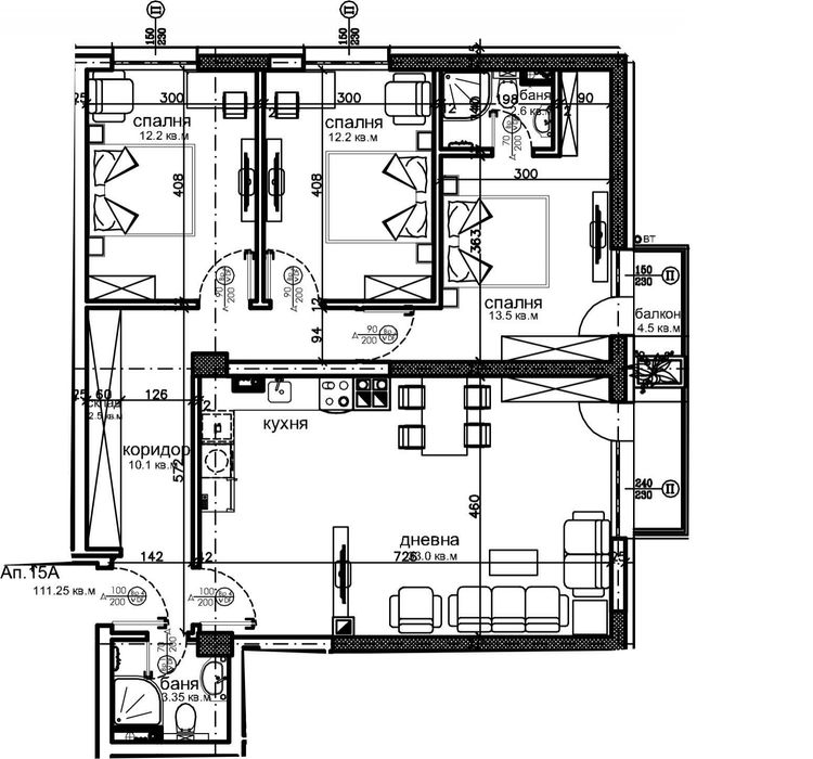 Продава се Четиристаен апартамент в София, Красна поляна 2 - 125 кв.м за 1498 €/кв.м - Снимка #1