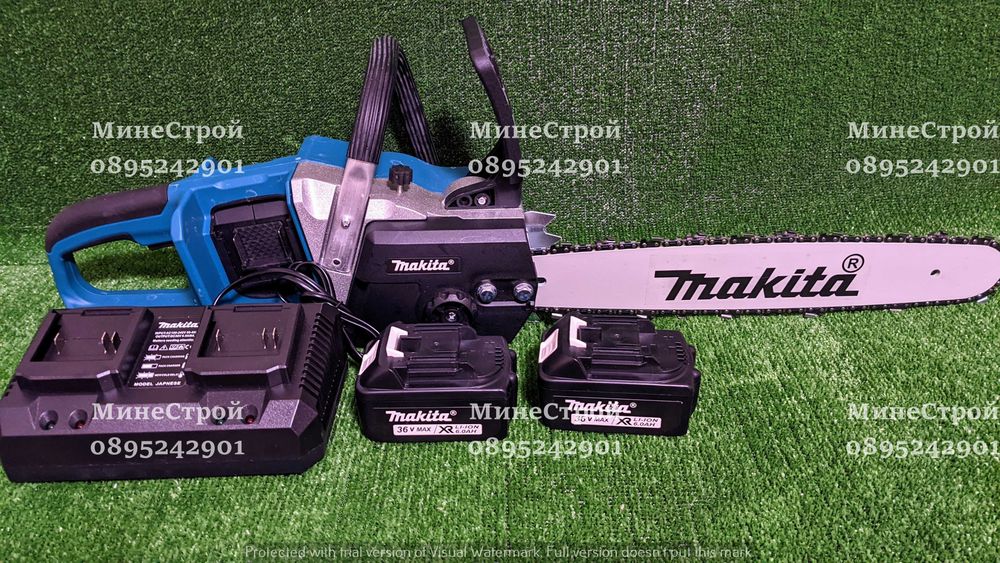 Акумулаторна Резачка за Дърва 36V MAKITA Верижен трион Макита 40см.